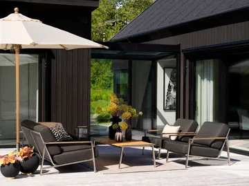 Poltrona Naos - Acciaio inox-nearly black - Brafab