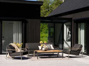 Poltrona Naos - Acciaio inox-nearly black - Brafab