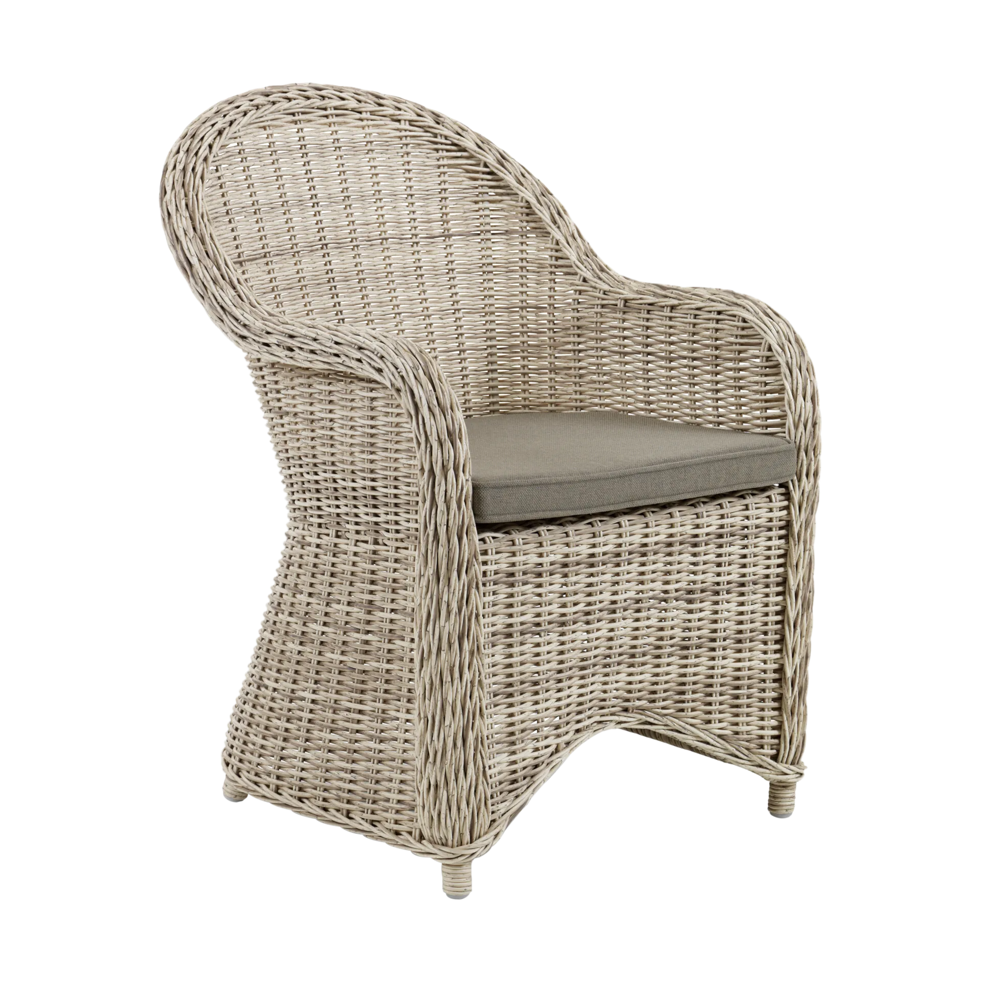 Poltrona Paulina con cuscino del sedile, Beige-beige Brafab