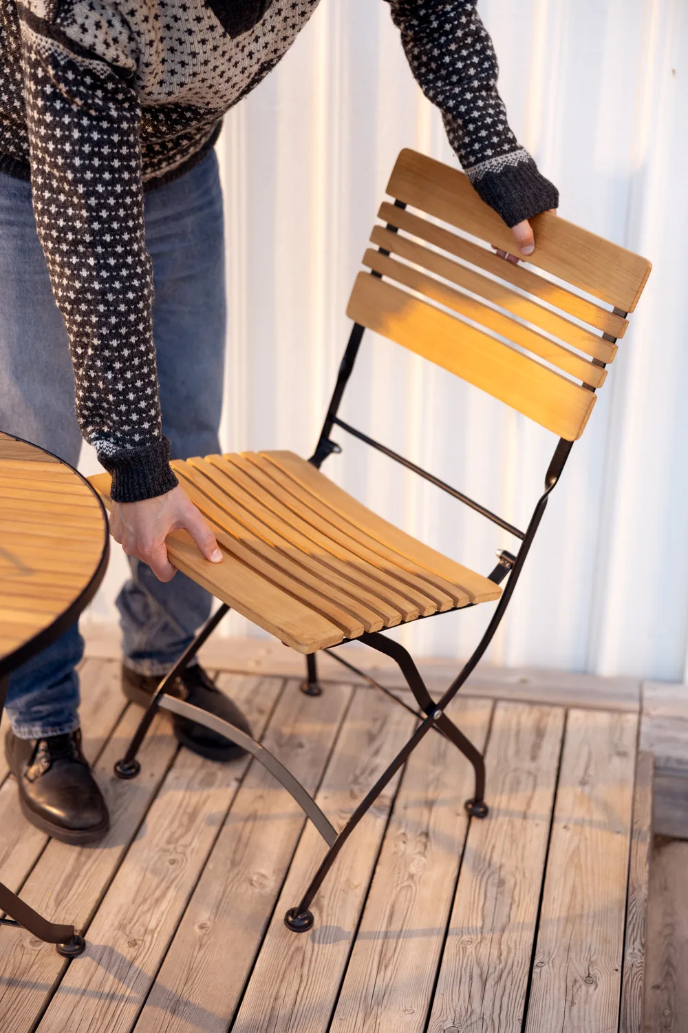 Sedia da pranzo Brewer, Nero-teak Brafab