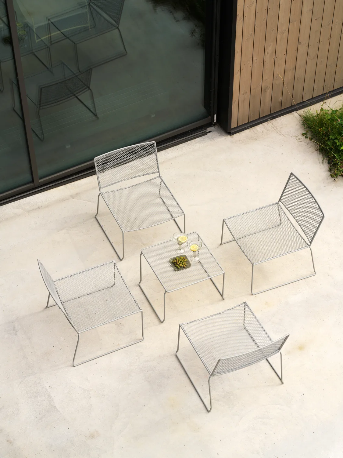 Tavolino laterale Haru, Slate grey, 54x54 cm Brafab