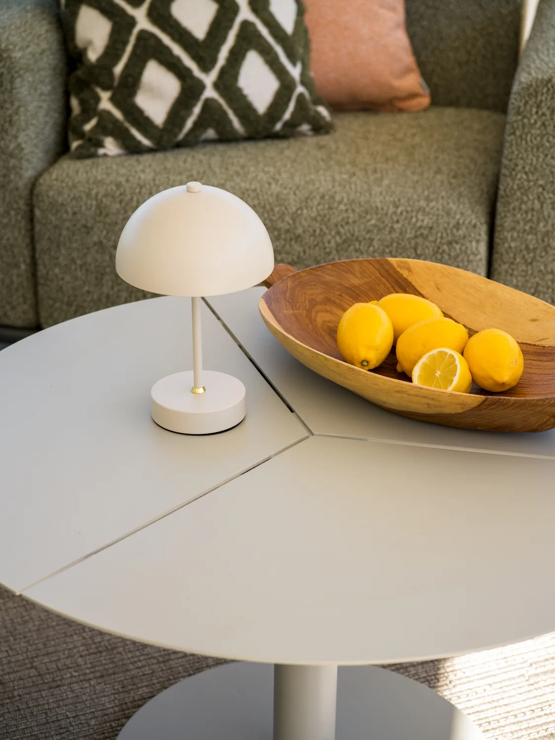 Tavolino Peace, Light grey, Ø80x46 cm Brafab