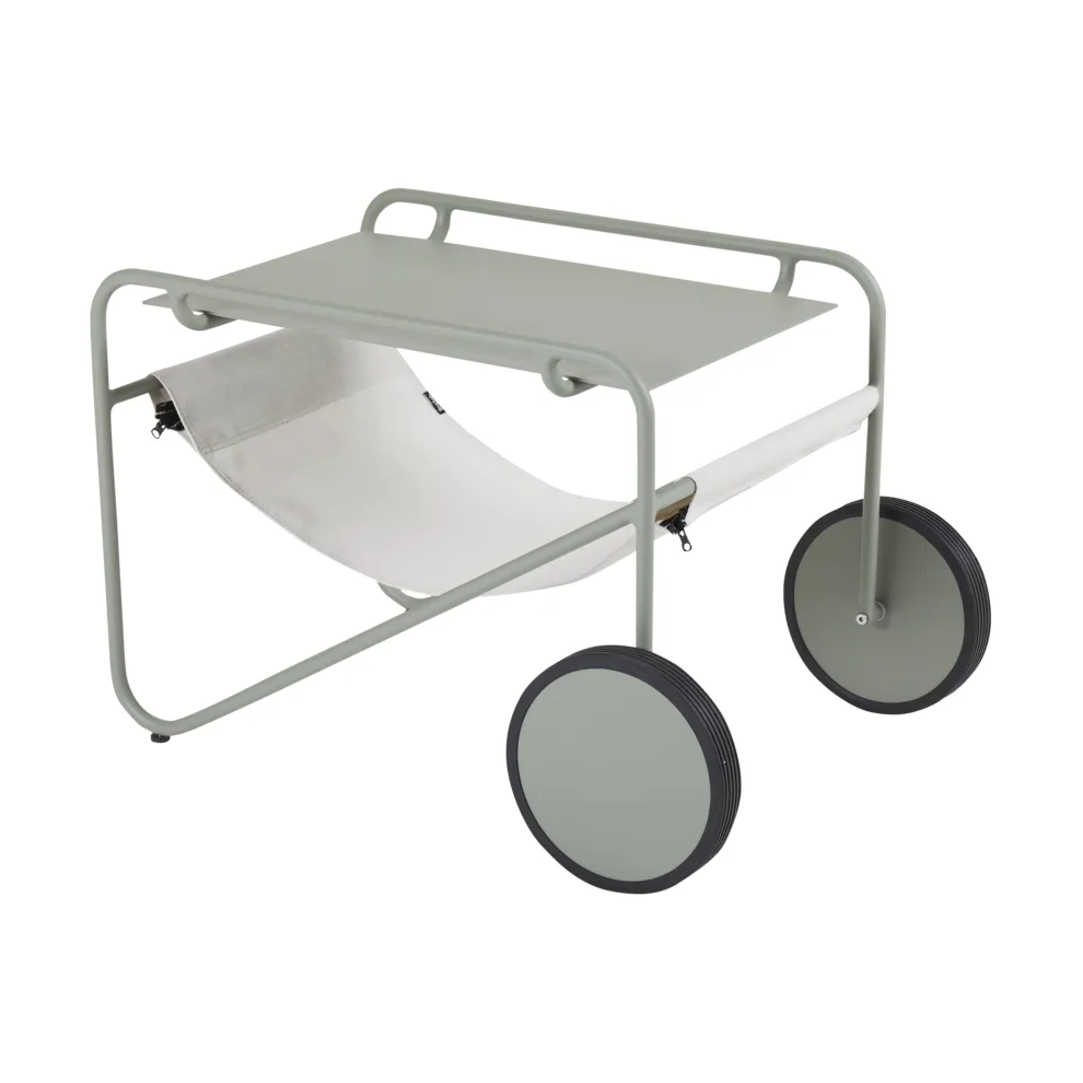 Tavolino Poul Table, Dusty green-off white, 72x44 cm Brafab