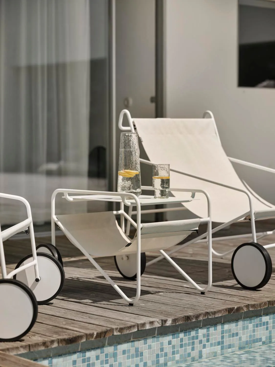 Tavolino Poul Table, White-off white, 72x44 cm Brafab