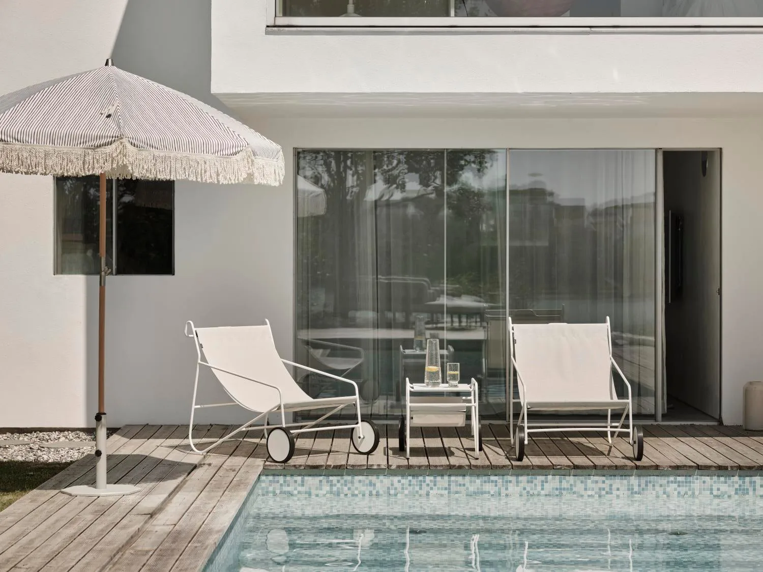 Tavolino Poul Table, White-off white, 72x44 cm Brafab