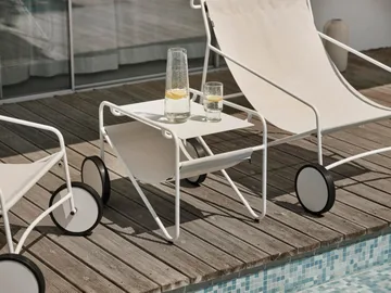 Tavolino Poul Table - White-off white, 72x44 cm - Brafab