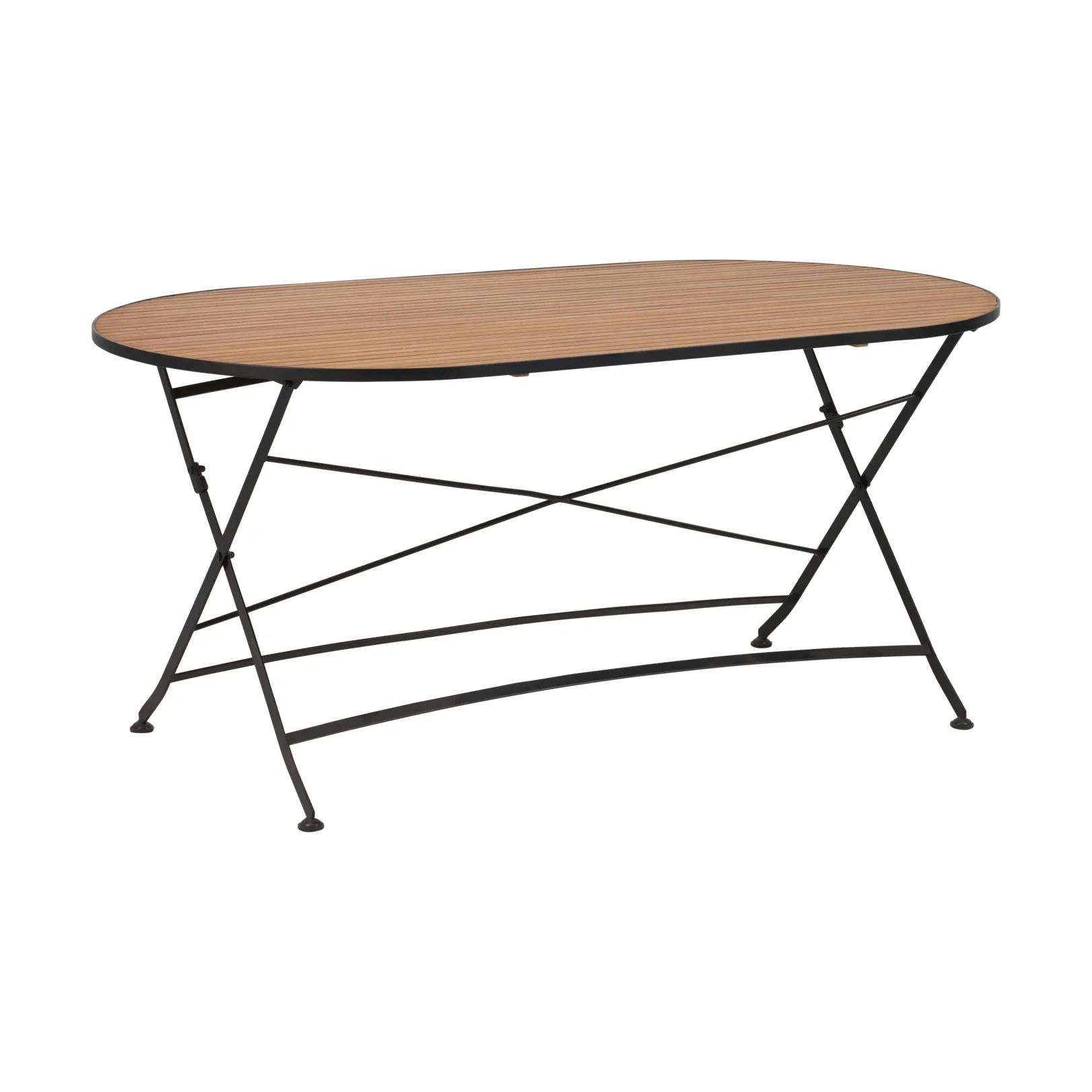 Tavolo da pranzo Brewer, Nero-teak, 160x85 cm Brafab