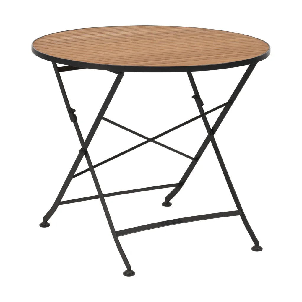 Tavolo da pranzo Brewer, Nero-teak, Ø85 cm Brafab