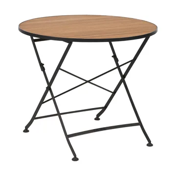 Tavolo da pranzo Brewer - Nero-teak, Ø85 cm - Brafab