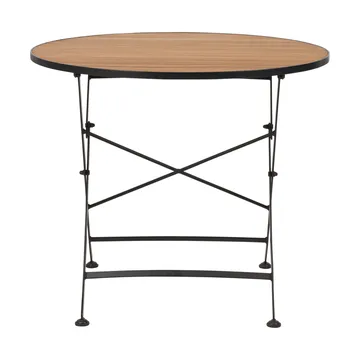 Tavolo da pranzo Brewer - Nero-teak, Ø85 cm - Brafab