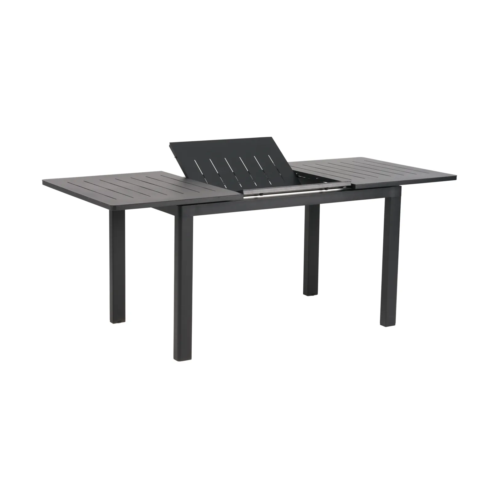 Tavolo da pranzo Lomma, Nero, 128-187x80x73 cm Brafab