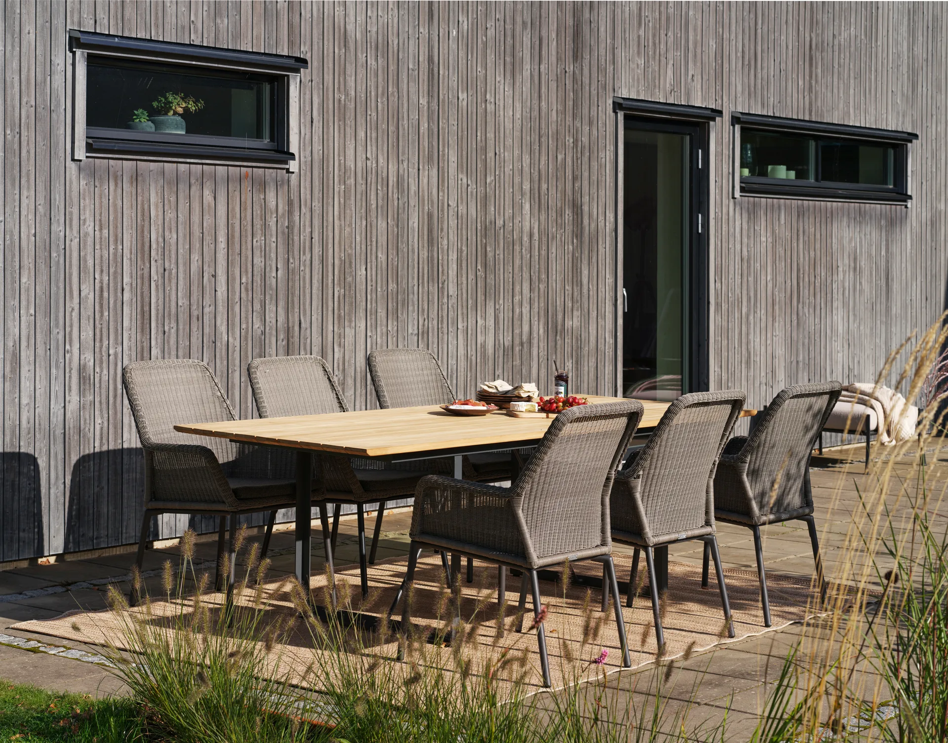 Tavolo da pranzo Shad 240 cm teak-anthracite,  Brafab