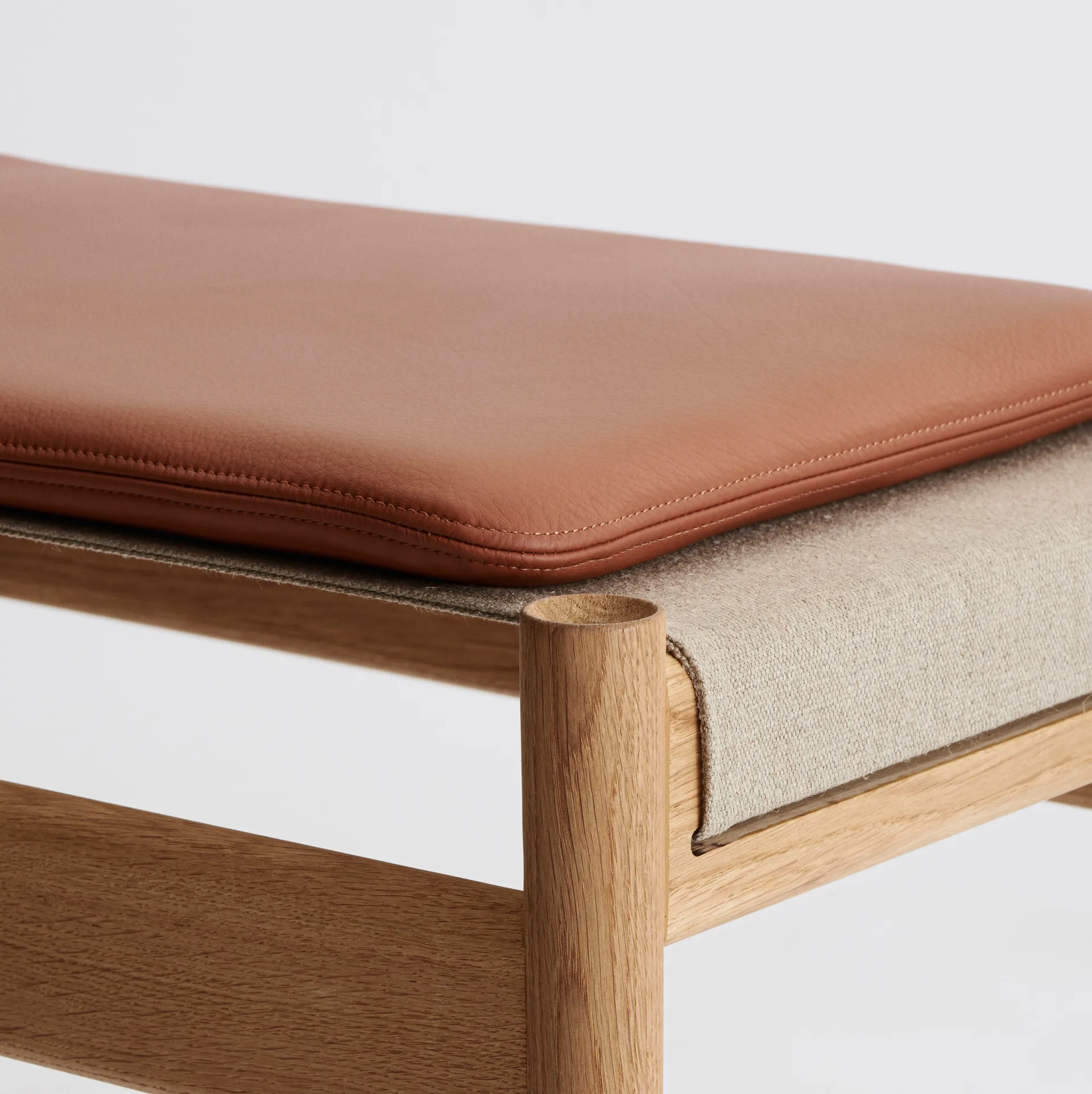 Cuscino HB 33x53x3,5 cm, Pelle Spectrum Brandy Brdr. Krüger