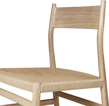 Sedia con braccioli Arv con seduta intessuta - Rovere oliato bianco, corda in carta - Brdr. Krüger