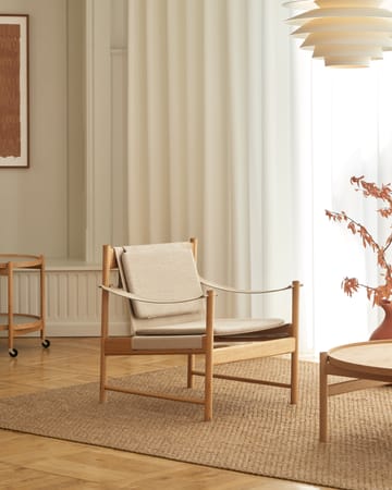 Sedia lounge HB - Rovere oliato e affumicato, tela naturale - Brdr. Krüger