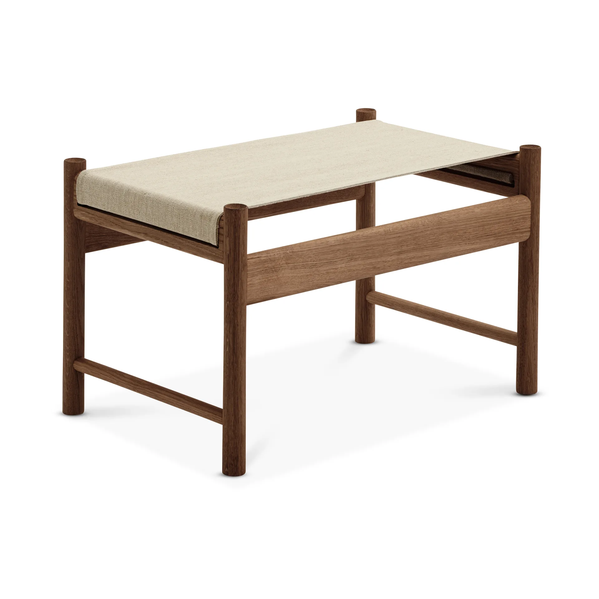 Sgabello HB, Rovere oliato e affumicato, tela Brdr. Krüger