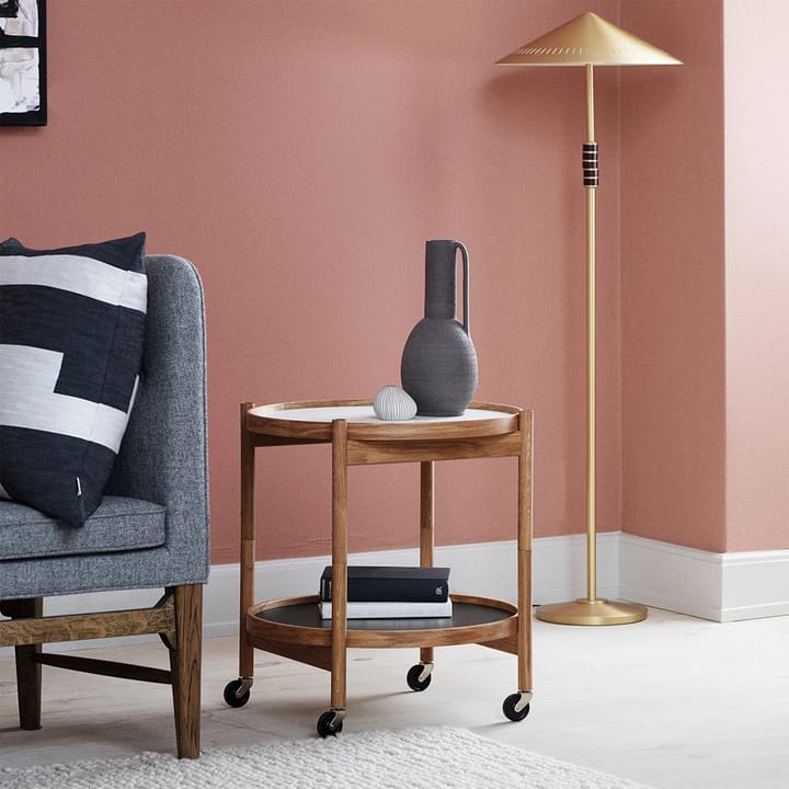 Tavolino con ruote Bølling, modello 50 cm, terra, base in rovere non trattato Brdr. Krüger
