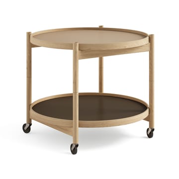 Tavolino con ruote Bølling, modello 60 cm - Terra, base in rovere oliato - Brdr. Krüger