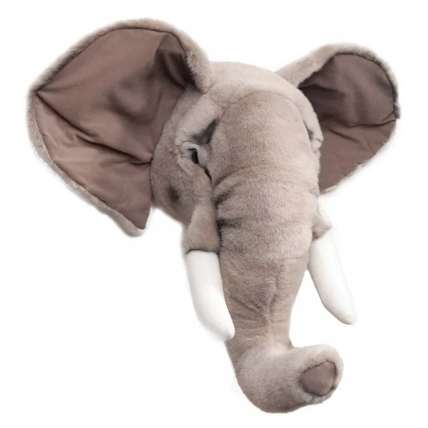 Testa di elefante peluche da parete, elephant Brigbys