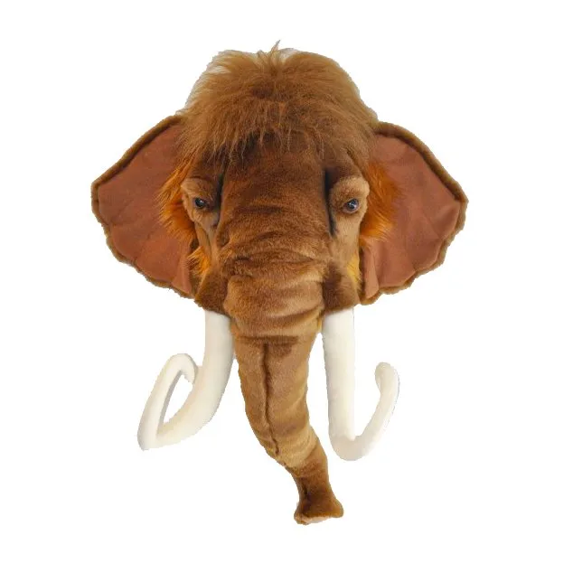 Testa di mammut peluche da parete, mammut Brigbys