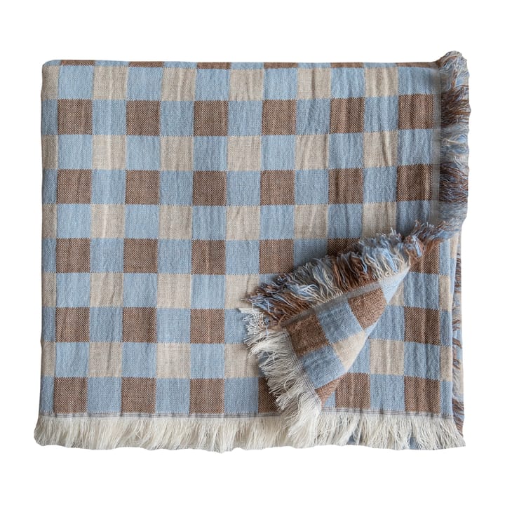 Plaid Poppy in lana 260x260 cm - Blu - Brita Sweden