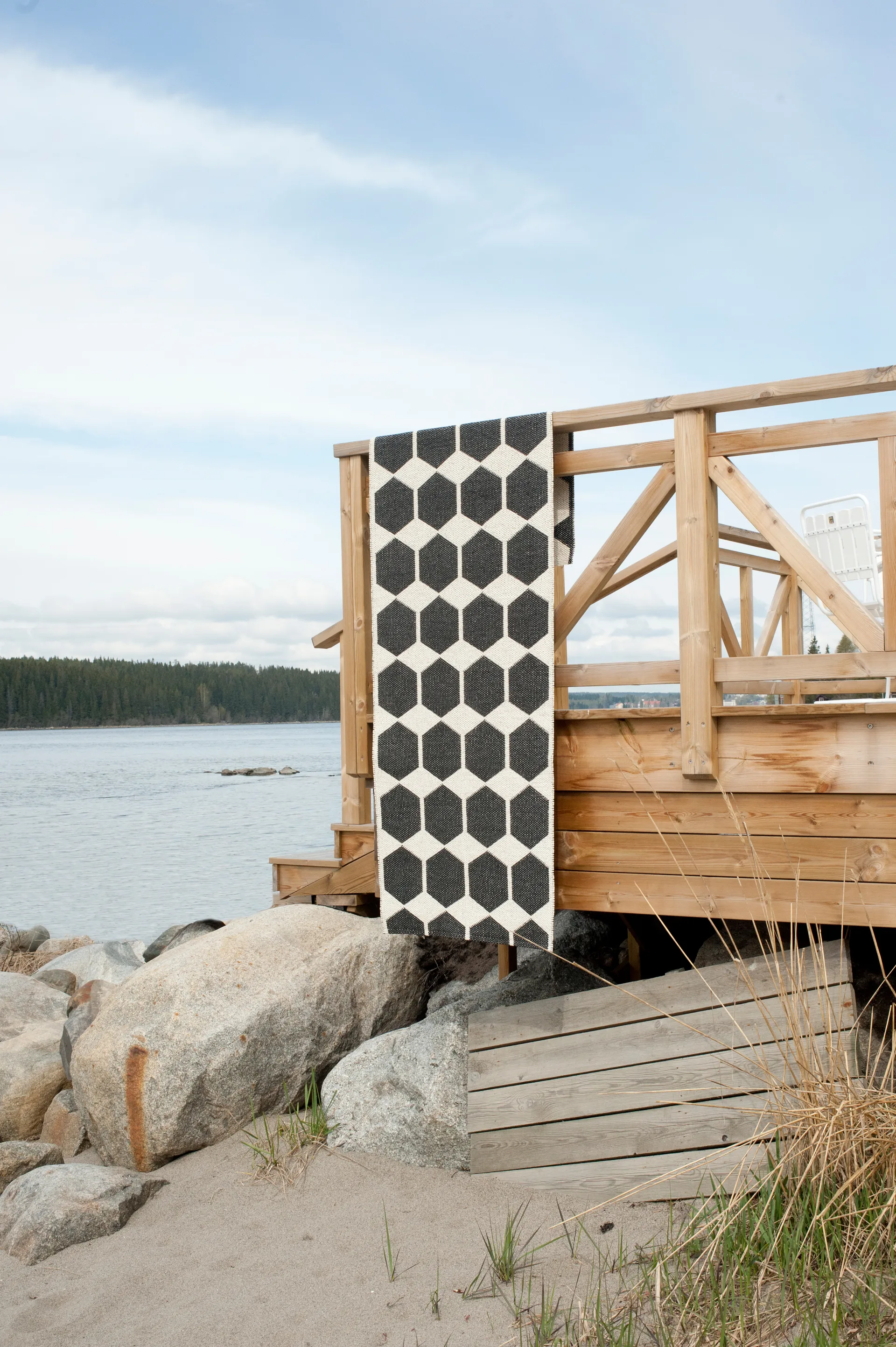 Tappeto Anna nero grande, 150x200 cm Brita Sweden