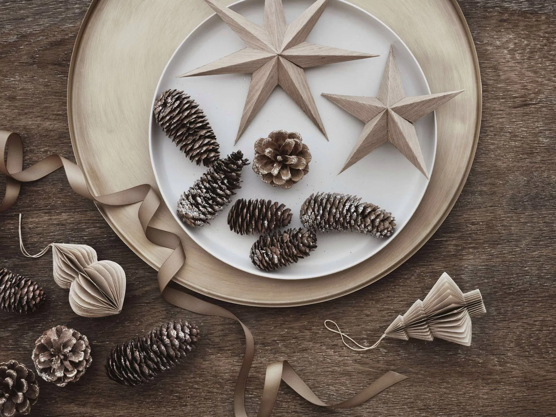 Albero di legno Venice Ø 20 cm, Colore naturale Broste Copenhagen