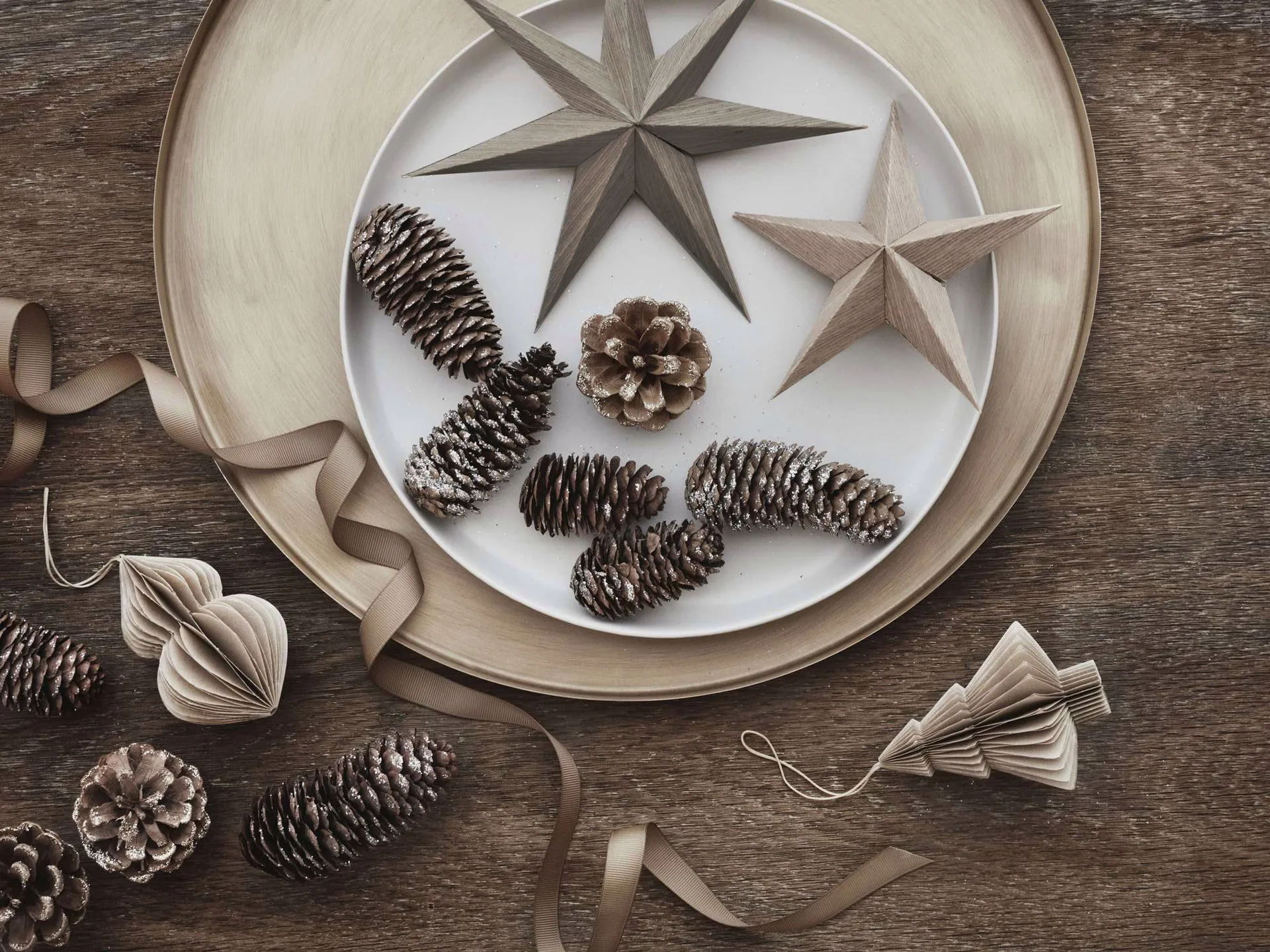 Albero di legno Venice Ø 20 cm, Fungi (grigio) Broste Copenhagen