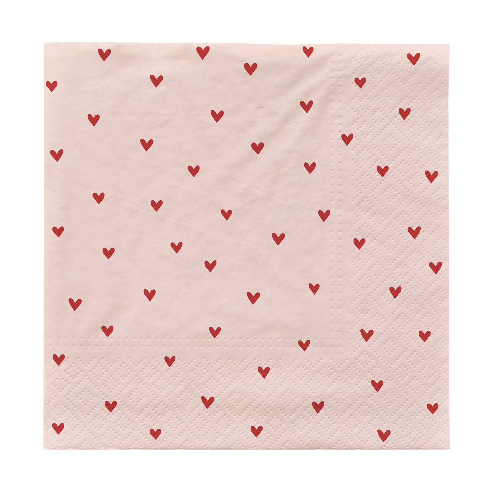 Amor tovaglioli di carta 33x33 cm confezione da 20, Rosa tenue-rosso Broste Copenhagen
