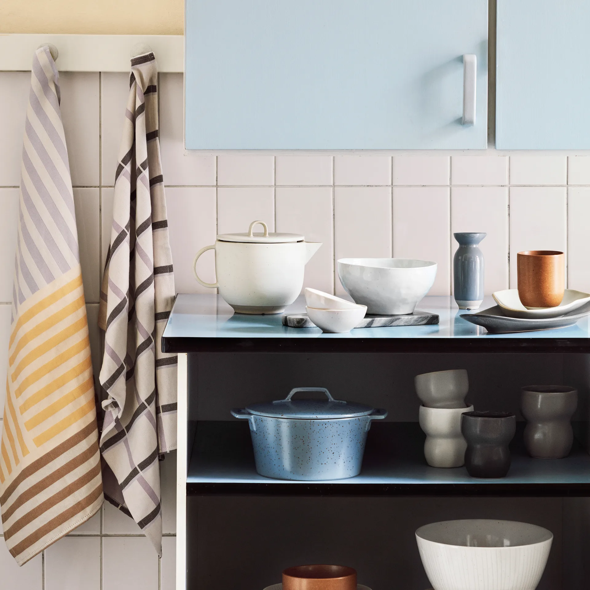 Asciugatutto Zappa confezione da 2, rainy day-orchid hush-puce Broste Copenhagen