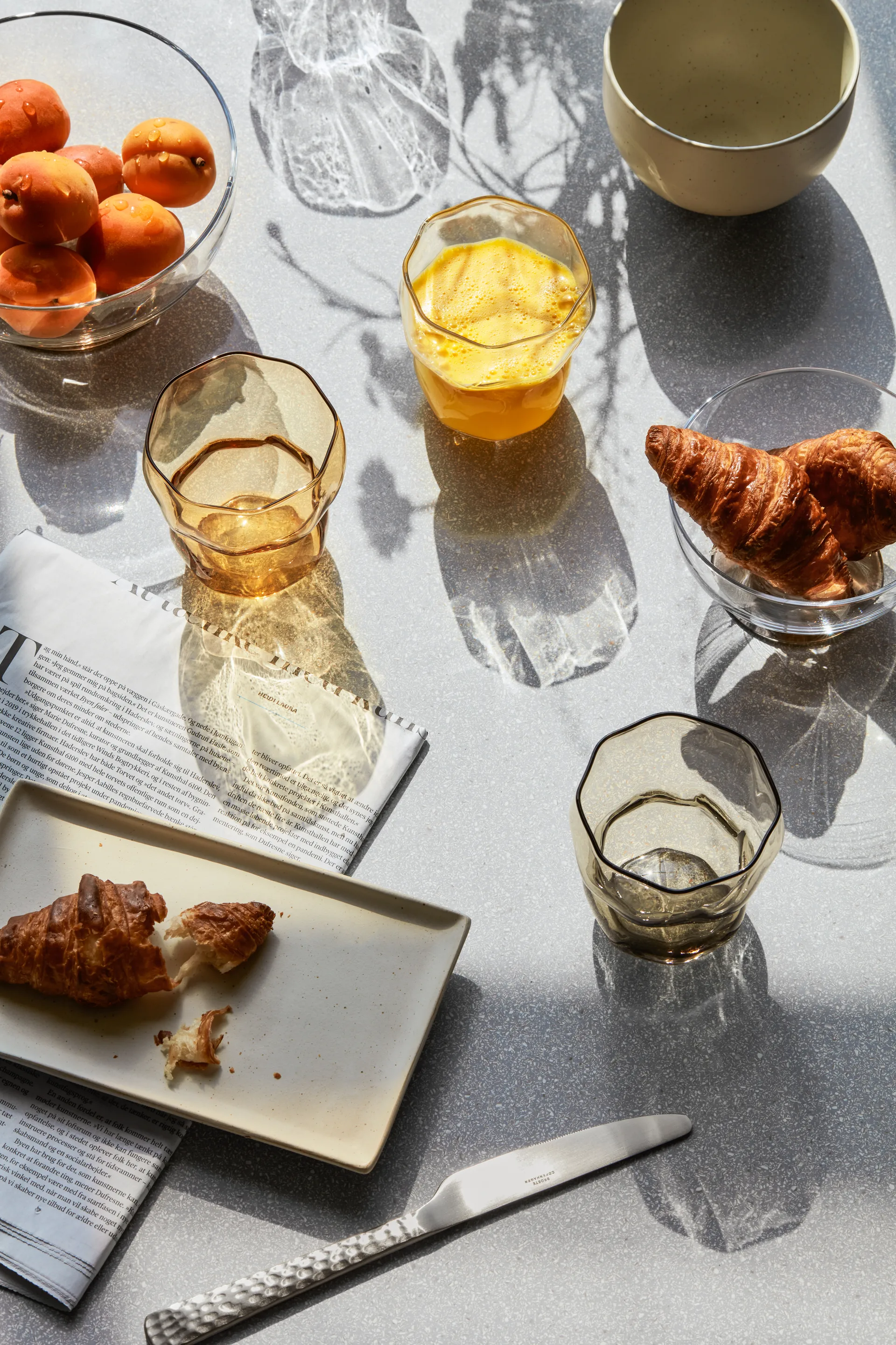 Bicchiere Limfjord 25 cl, Grigio chiaro Broste Copenhagen