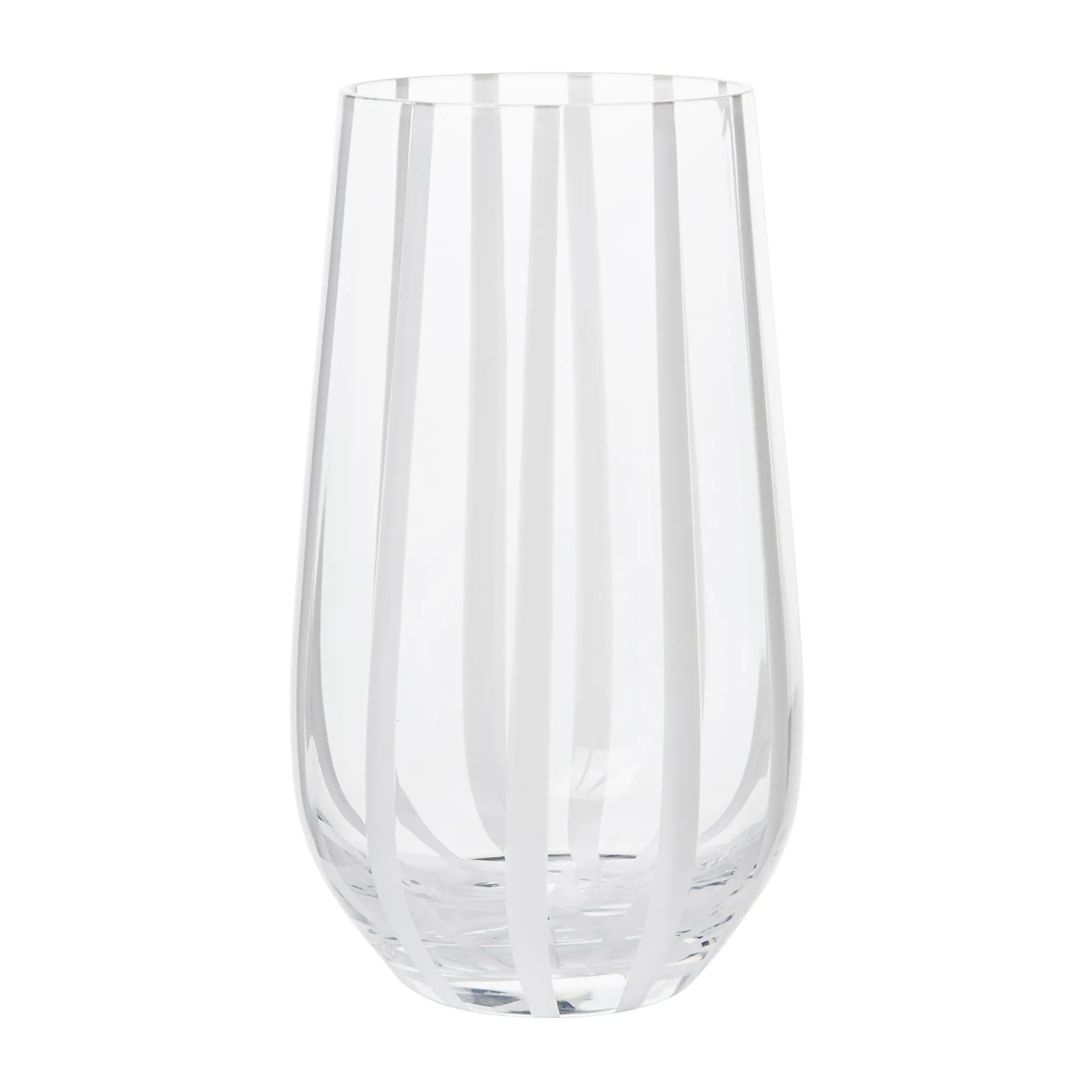 Bicchiere Stripe 55 cl, Clear-white stripes Broste Copenhagen