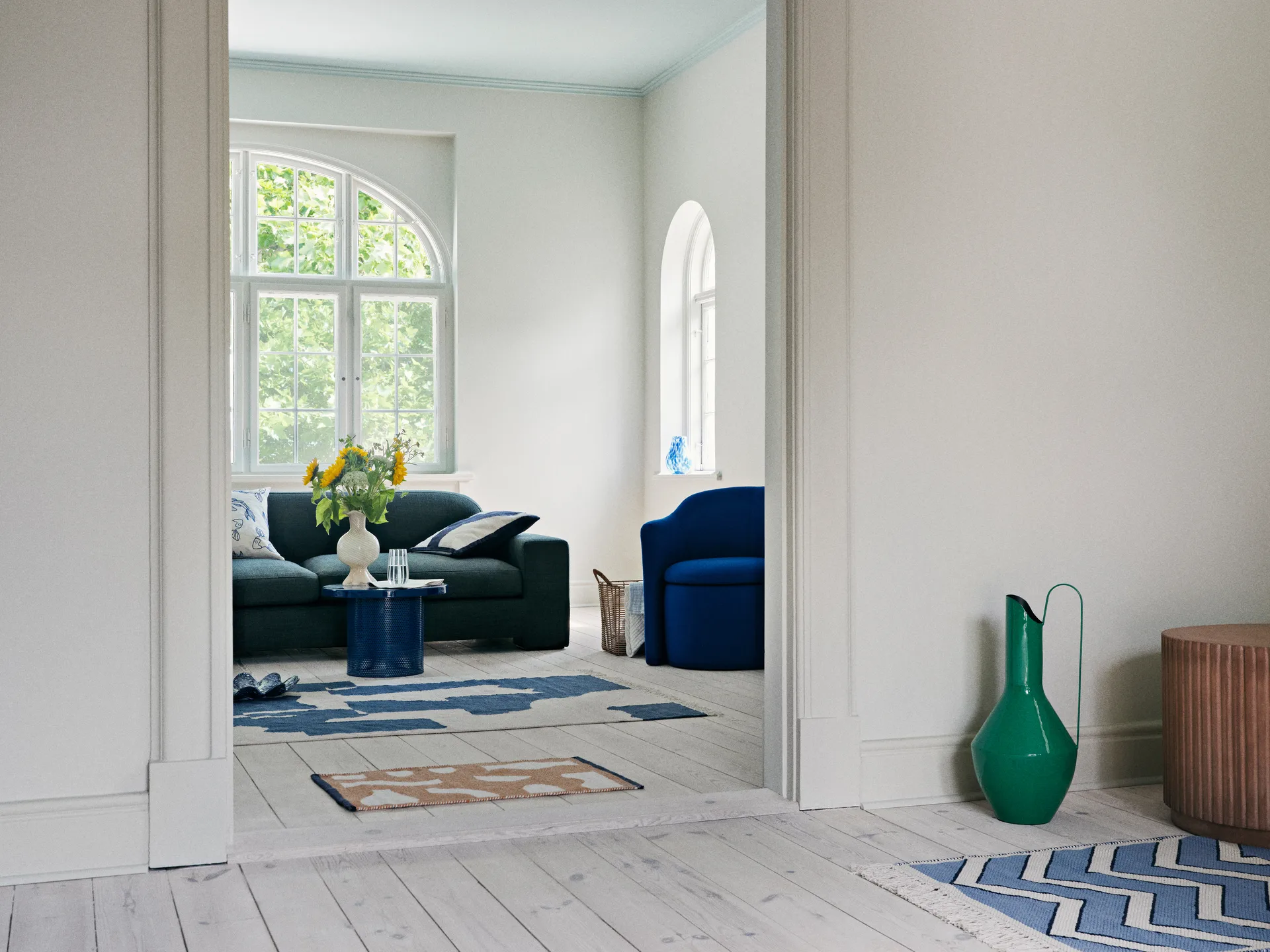 Bicchiere Stripe 55 cl, Clear-white stripes Broste Copenhagen