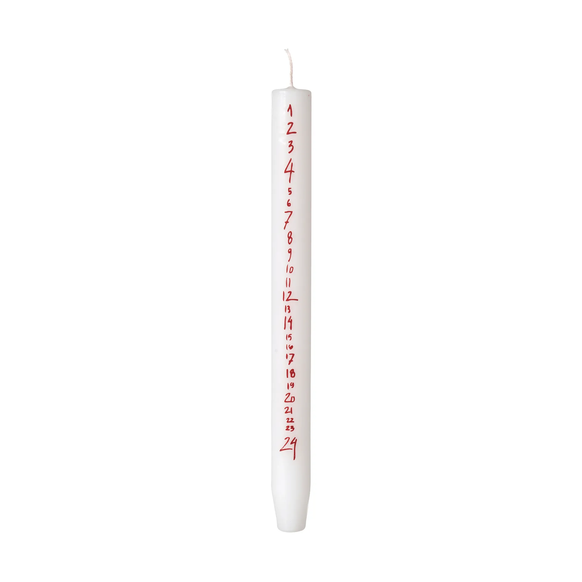 Calendario a candela manoscritta, Pure White-Red Broste Copenhagen