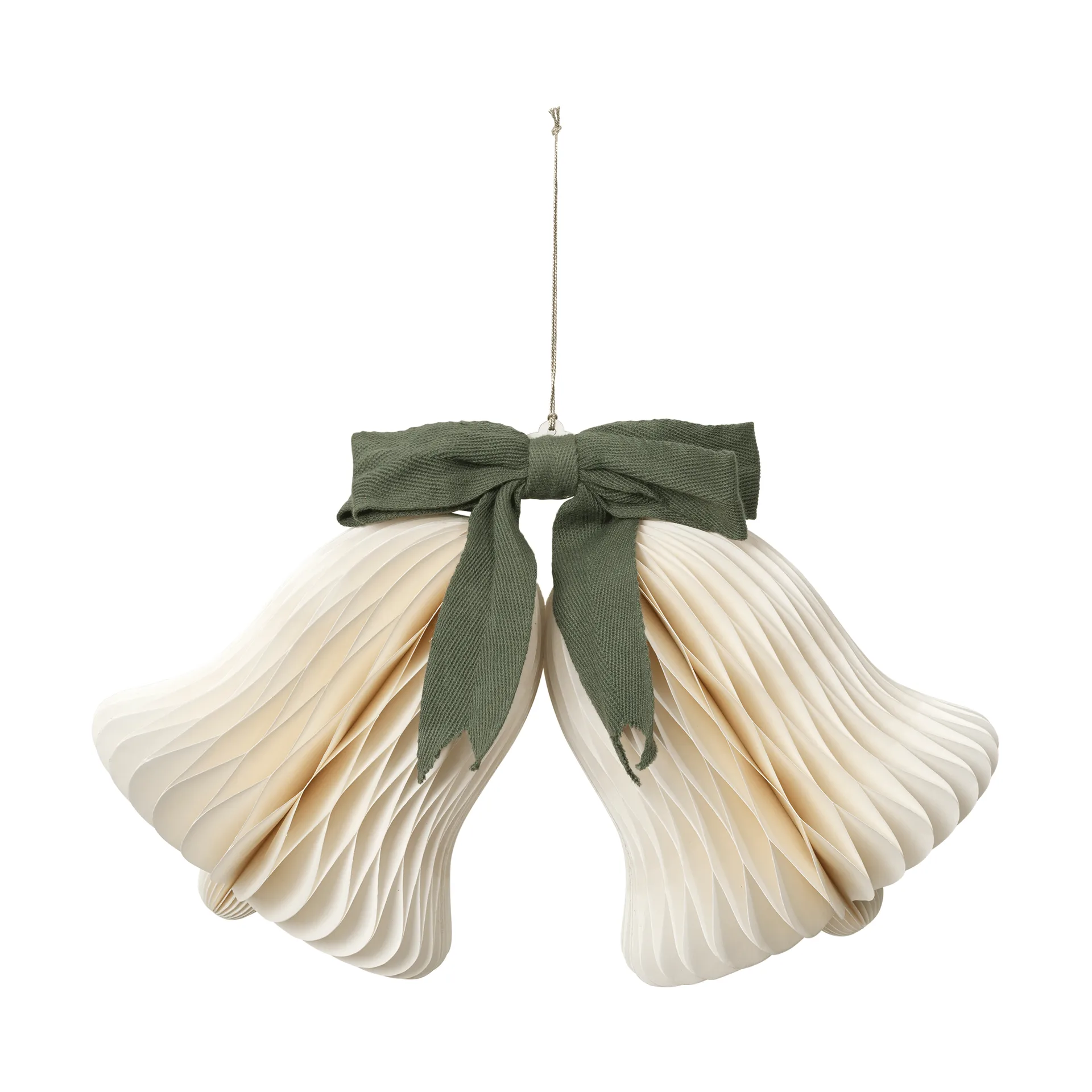 Campanello decorazione natalizia, Off White-Grape Leaf Green Broste Copenhagen