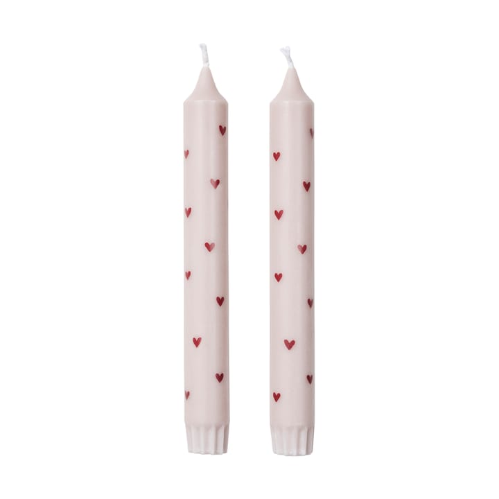 Candela affusolata Amor confezione da 2 - Light pink-red - Broste Copenhagen