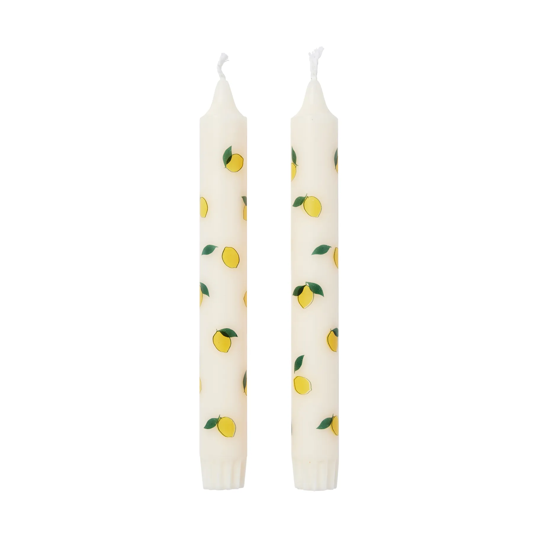 Candela affusolata Lemon confezione da 2, White-yellow Broste Copenhagen