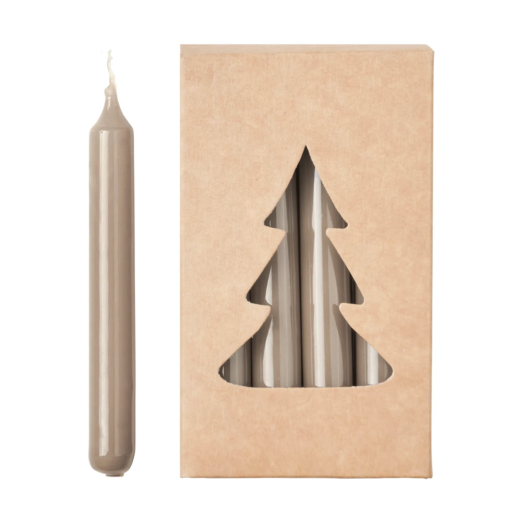 Candela albero di natale lucida Broste, Ø 1,2x10,2 cm, confezione da 20, Lino Broste Copenhagen
