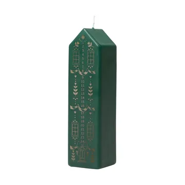 Candela calendario Casa - Dark green-oro - Broste Copenhagen