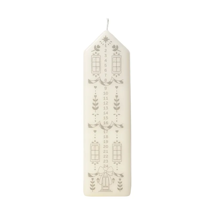 Candela calendario Casa - White-Silver - Broste Copenhagen