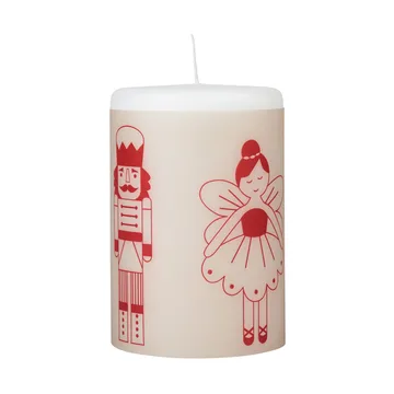 Candela Fairy Tale 12 cm - Bianco-rosso - Broste Copenhagen