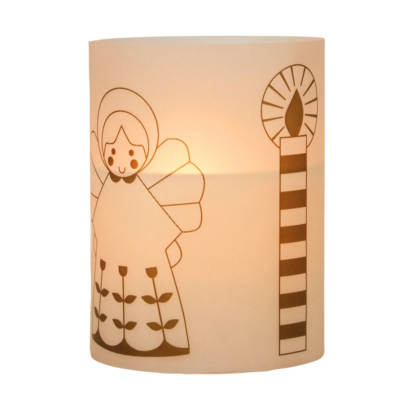 Candela Fairy Tale 12 cm, Bianco-verde Broste Copenhagen