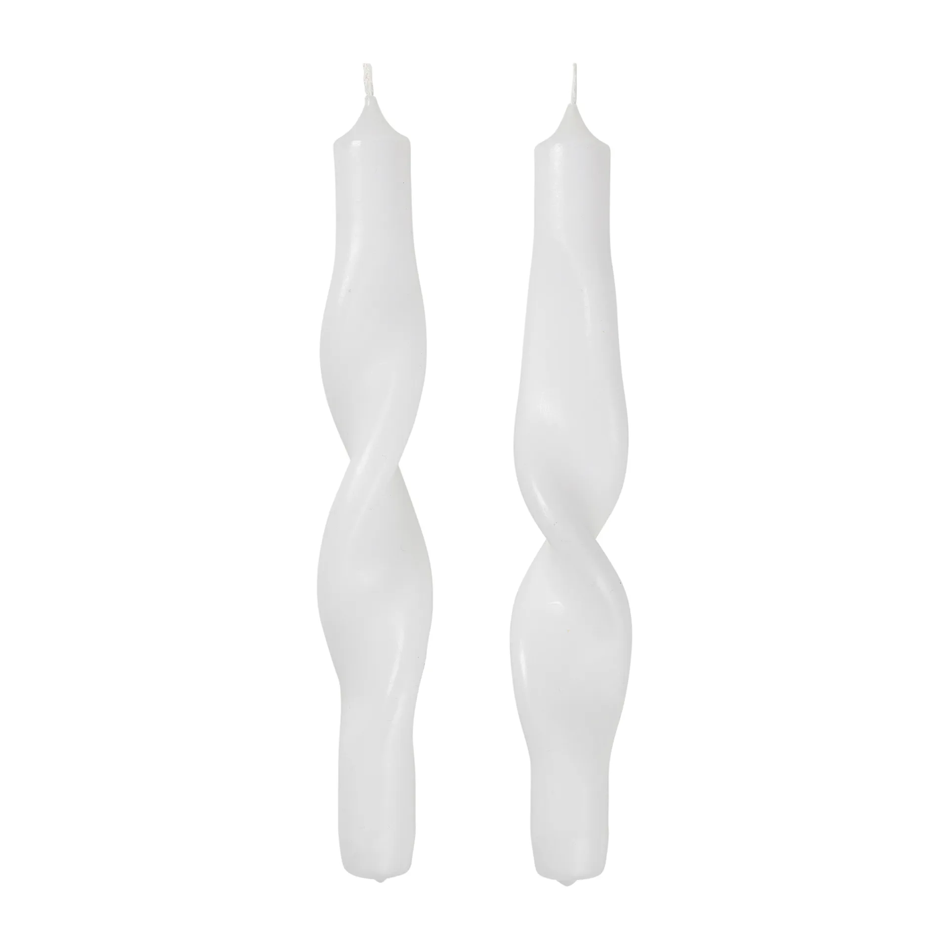 Candele a spirale Twist 23 cm confezione da 2, Pure white Broste Copenhagen