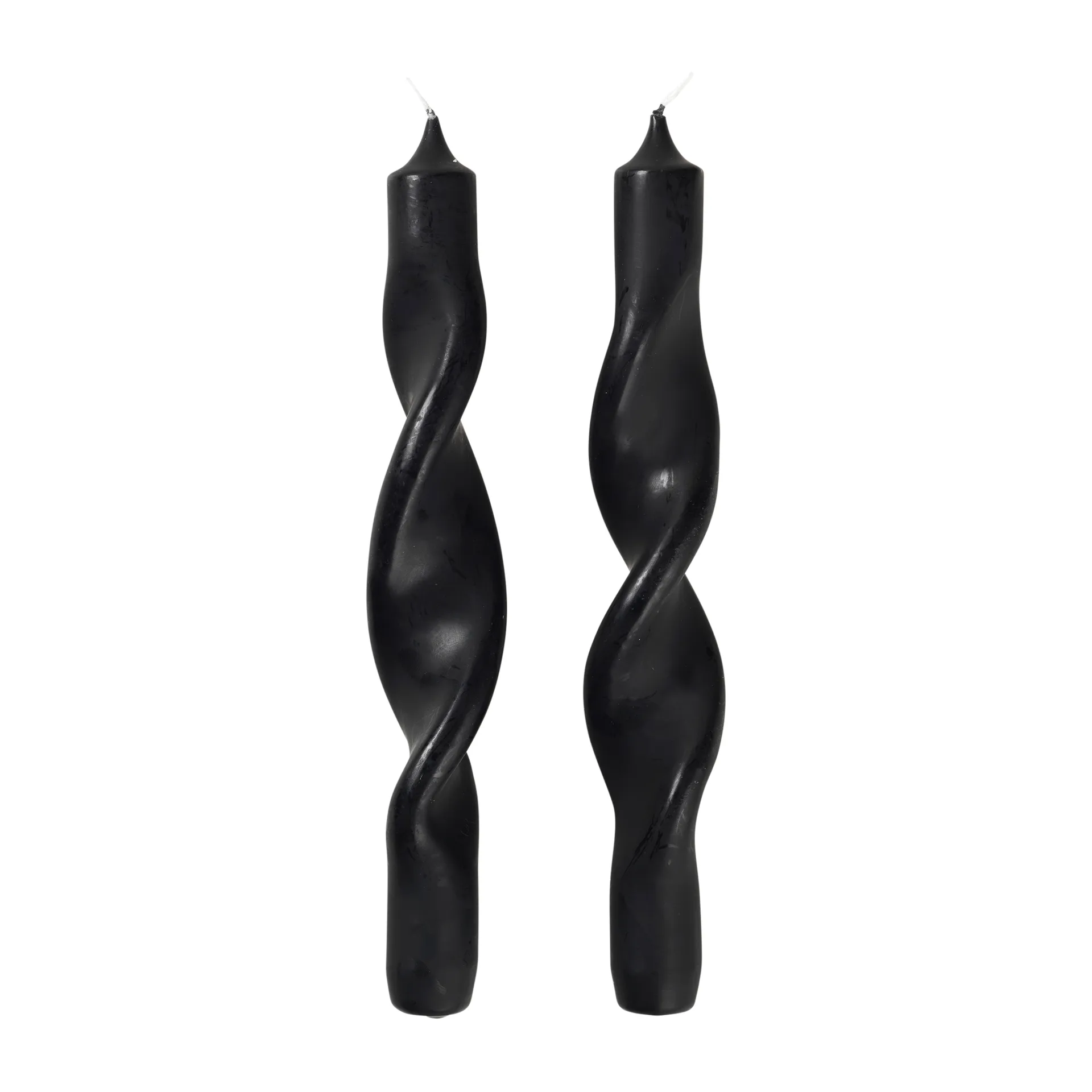 Candele a spirale Twist 23 cm confezione da 2, Simply black Broste Copenhagen