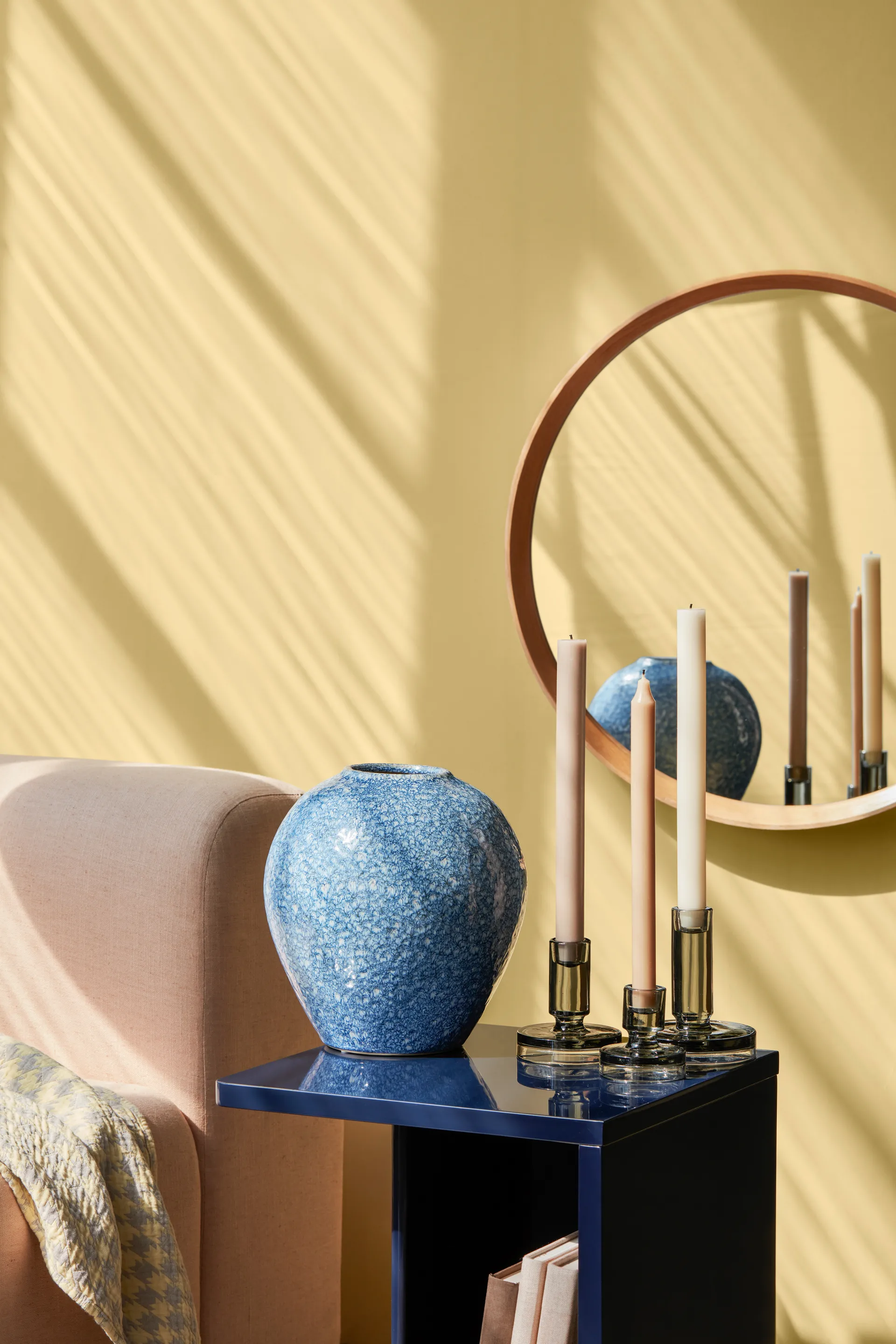 Candelieri Petra smoked pearl dark grey, 8 cm Broste Copenhagen