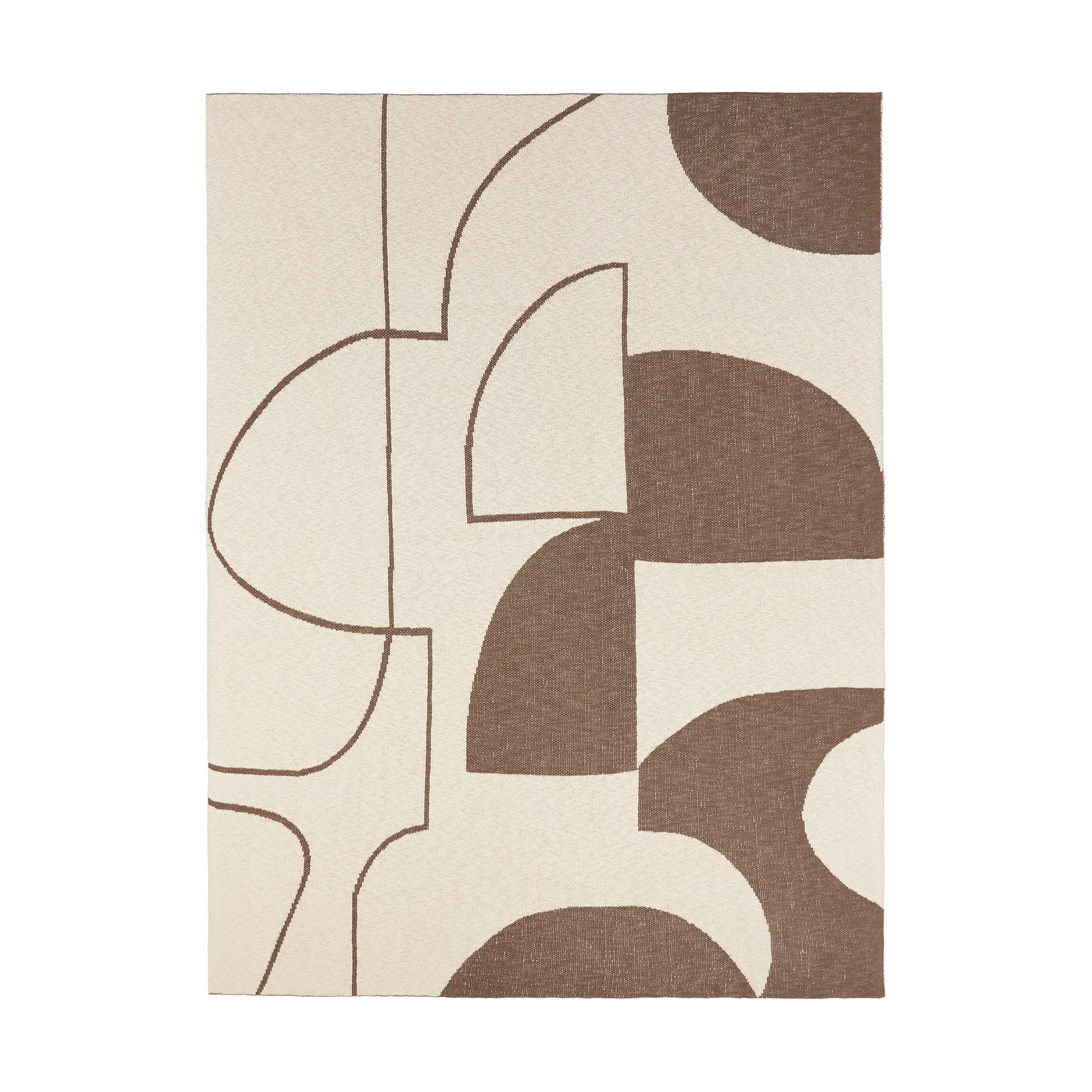 Coperta Maren 130x180 cm, Kangaroo brown-off white Broste Copenhagen