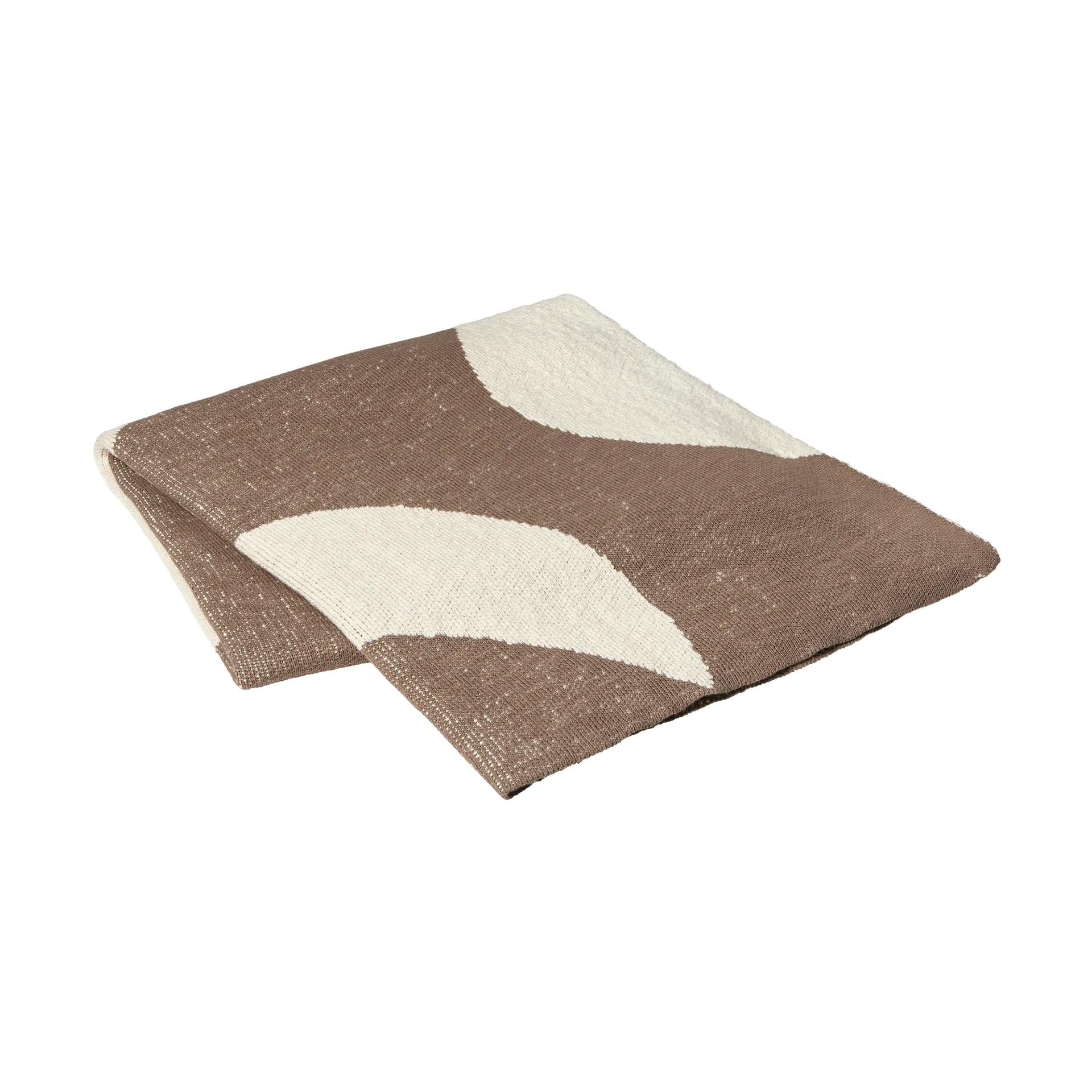 Coperta Maren 130x180 cm, Kangaroo brown-off white Broste Copenhagen