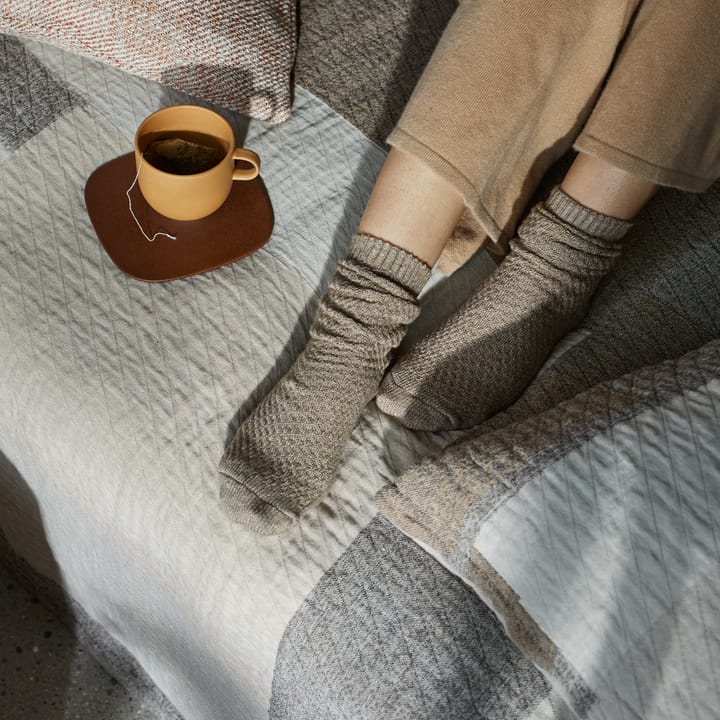 Copricuscino Patch 60x60 cm, Beige-marrone Broste Copenhagen