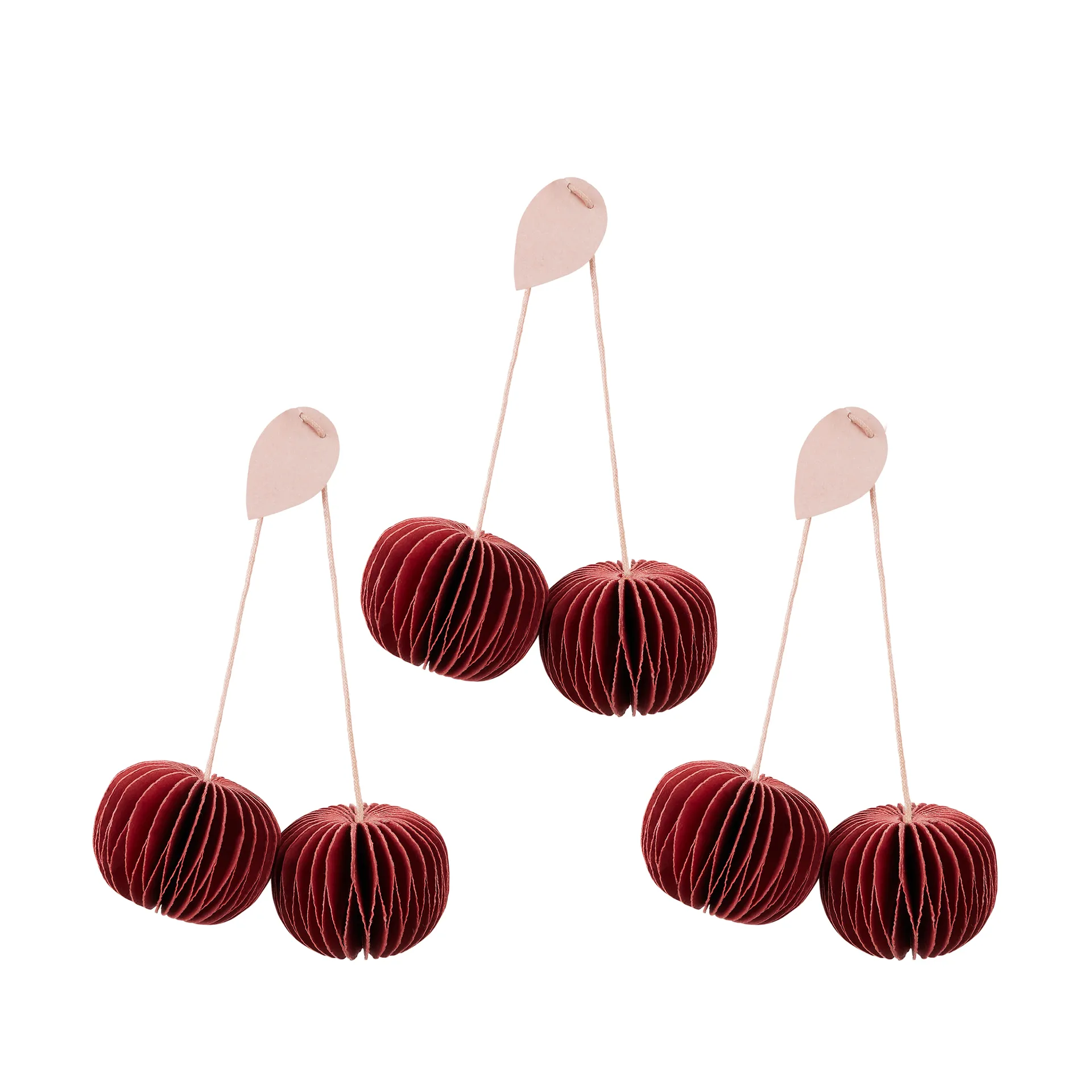 Decorazione Cherry, 3 pezzi, Rosso pompeiano Broste Copenhagen