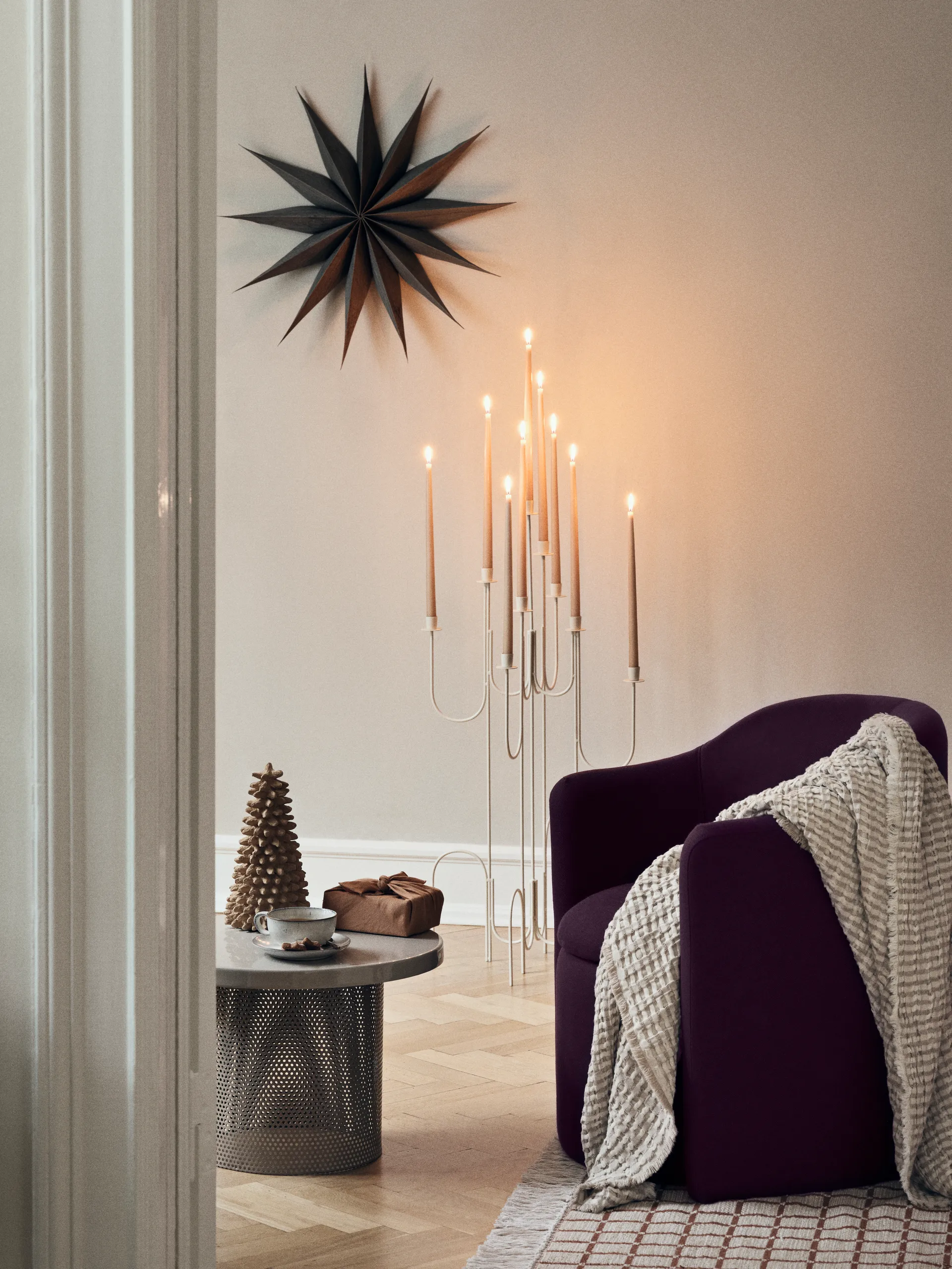 Decorazione natalizia a stella Venok Ø 70 cm, Fungi (grigio) Broste Copenhagen